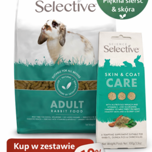 Zestaw dla królika karma Science Selective + Skin & Coat Care na sierść i skórę